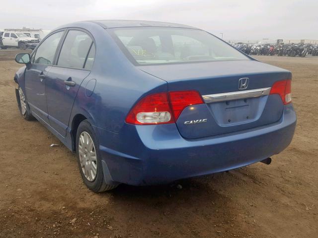 2HGFA1F38BH535690 - 2011 HONDA CIVIC VP BLUE photo 3