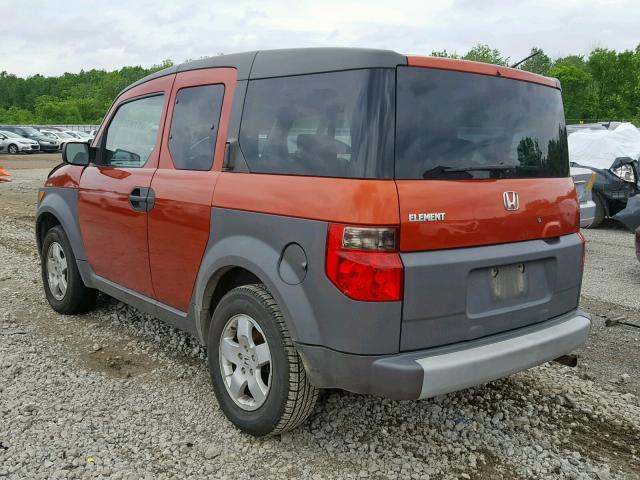 5J6YH28614L022331 - 2004 HONDA ELEMENT EX ORANGE photo 3