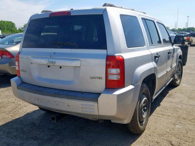 1J8FF48W08D590061 - 2008 JEEP PATRIOT LI GRAY photo 4