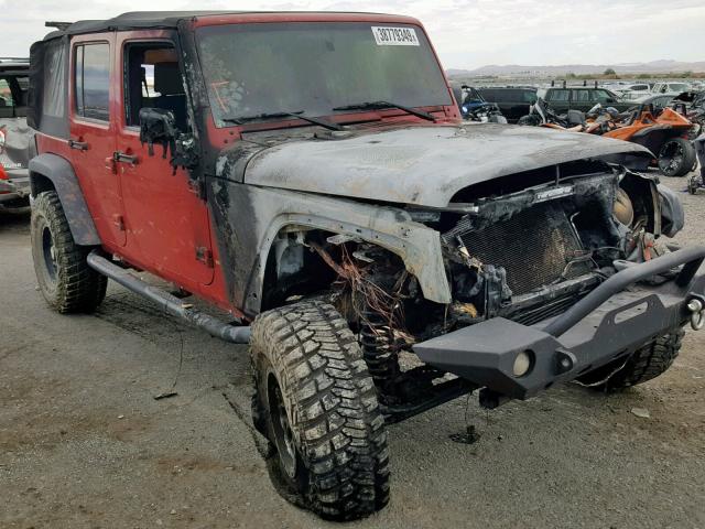 1J4GA39107L147396 - 2007 JEEP WRANGLER X RED photo 1