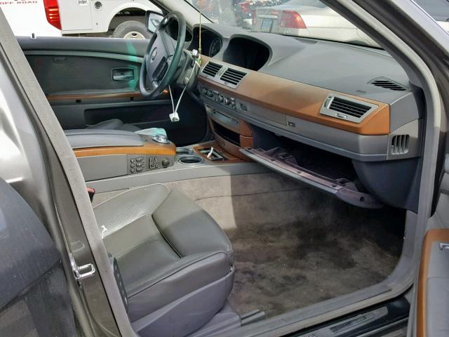 WBAGN63442DR07876 - 2002 BMW 745 LI GRAY photo 5