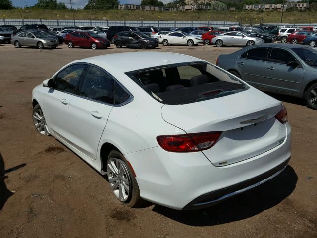 1C3CCCAB6FN743557 - 2015 CHRYSLER 200 LIMITE WHITE photo 3