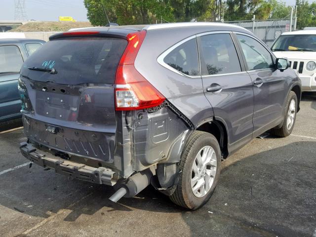 2HKRM3H76FH530483 - 2015 HONDA CR-V EXL GRAY photo 4