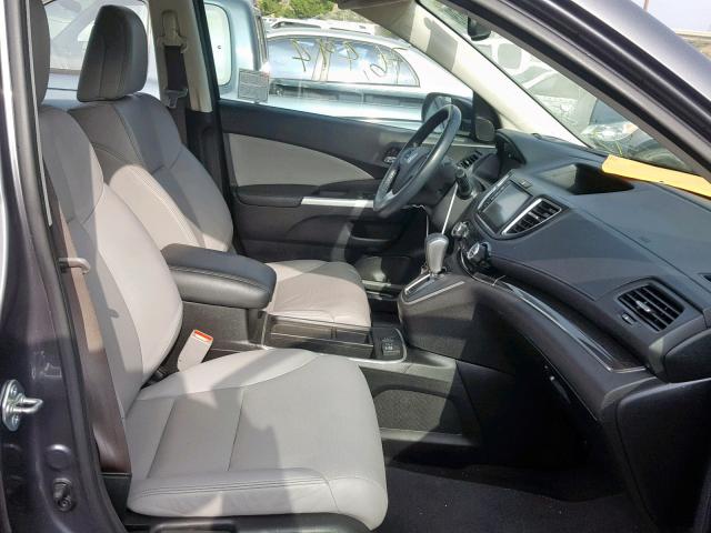 2HKRM3H76FH530483 - 2015 HONDA CR-V EXL GRAY photo 5