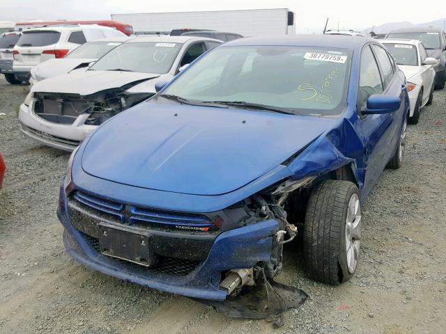 1C3CDFBA4DD123359 - 2013 DODGE DART SXT BLUE photo 2