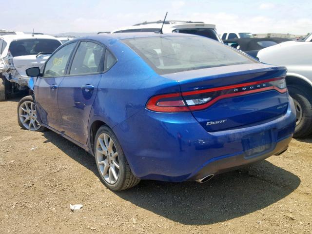 1C3CDFBA4DD123359 - 2013 DODGE DART SXT BLUE photo 3