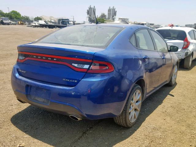 1C3CDFBA4DD123359 - 2013 DODGE DART SXT BLUE photo 4