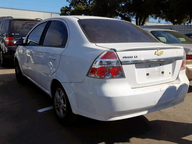 KL1TD5DEXBB115076 - 2011 CHEVROLET AVEO LS WHITE photo 3