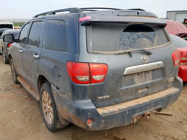 5TDBY67A98S008500 - 2008 TOYOTA SEQUOIA PL BLUE photo 3