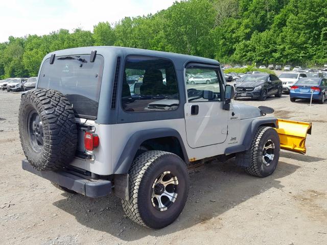 1J4F449S66P716602 - 2006 JEEP WRANGLER / SILVER photo 4