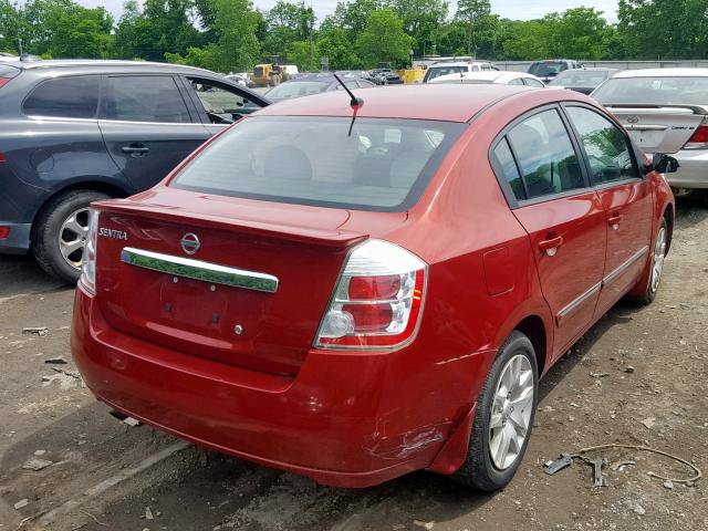 3N1AB6AP1CL731673 - 2012 NISSAN SENTRA 2.0 RED photo 4