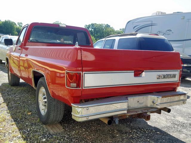 1GCGC24M8FS180209 - 1985 CHEVROLET C20 RED photo 3