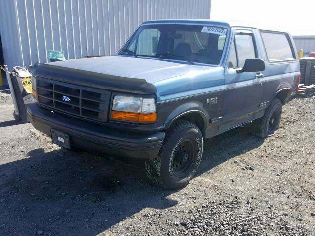 1FMEU15H6NLA18390 - 1992 FORD BRONCO U10 BLUE photo 2