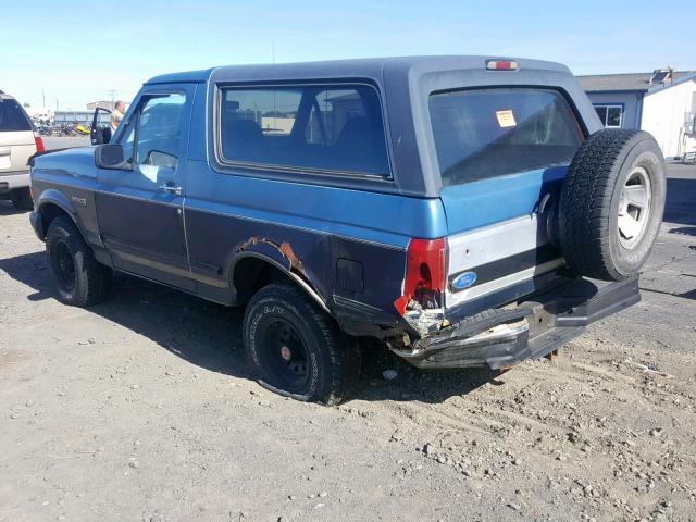 1FMEU15H6NLA18390 - 1992 FORD BRONCO U10 BLUE photo 3