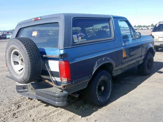 1FMEU15H6NLA18390 - 1992 FORD BRONCO U10 BLUE photo 4