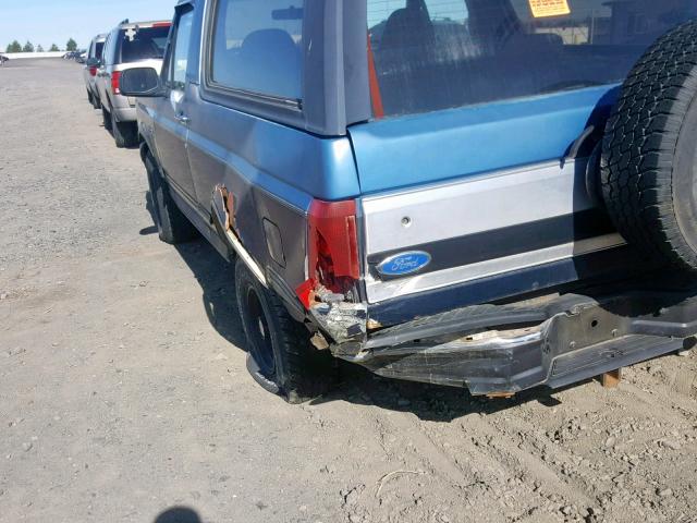 1FMEU15H6NLA18390 - 1992 FORD BRONCO U10 BLUE photo 9