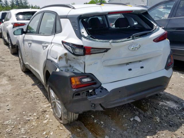 KM8K22AA8JU097217 - 2018 HYUNDAI KONA SEL WHITE photo 3