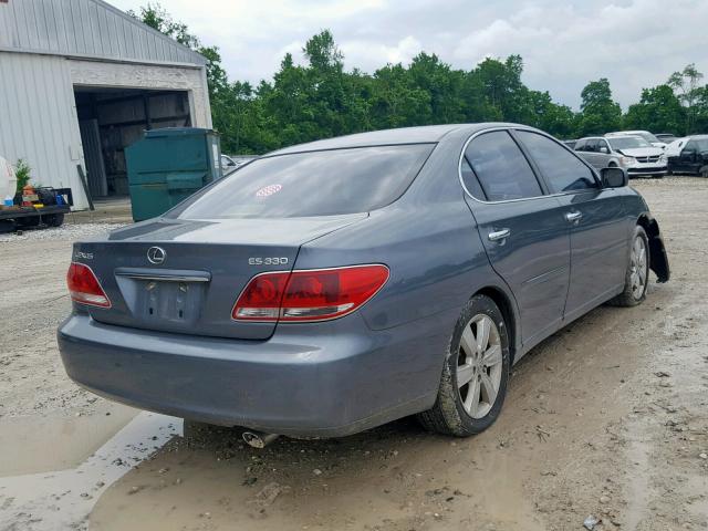 JTHBA30G555118476 - 2005 LEXUS ES 330 GRAY photo 4