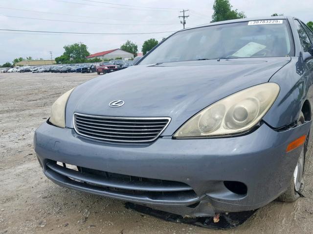 JTHBA30G555118476 - 2005 LEXUS ES 330 GRAY photo 9