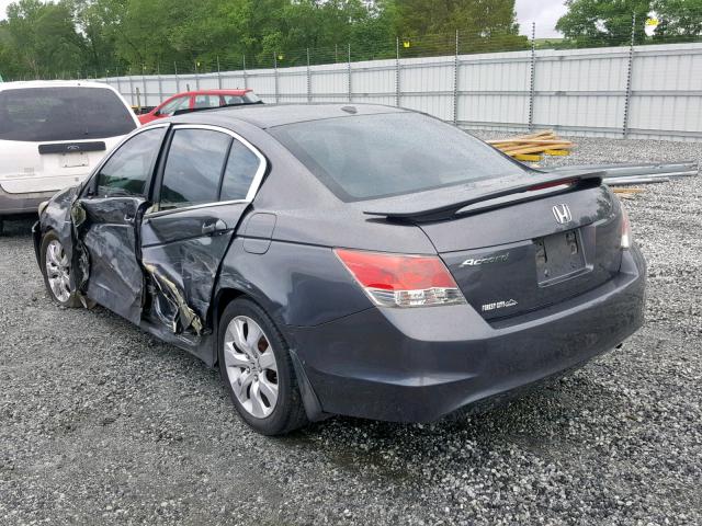 1HGCP268X8A086250 - 2008 HONDA ACCORD EXL GRAY photo 3