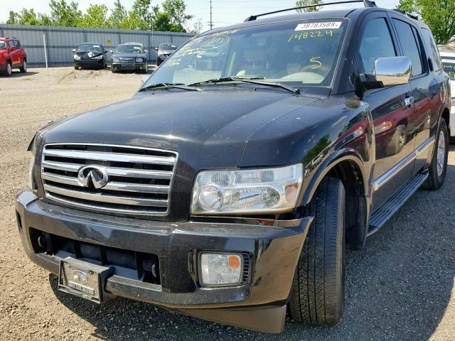 5N3AA08CX6N803221 - 2006 INFINITI QX56 BLACK photo 2