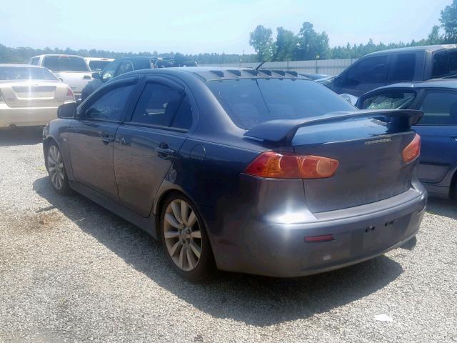 JA3AU86U88U004754 - 2008 MITSUBISHI LANCER GTS GRAY photo 3