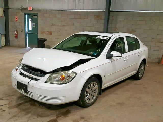 1G1AT58H297191582 - 2009 CHEVROLET COBALT LT WHITE photo 2