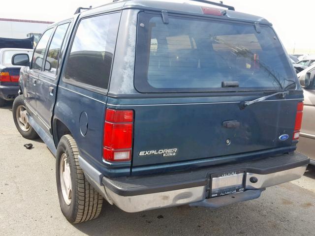 1FMDU34X5PUD41410 - 1993 FORD EXPLORER GREEN photo 3