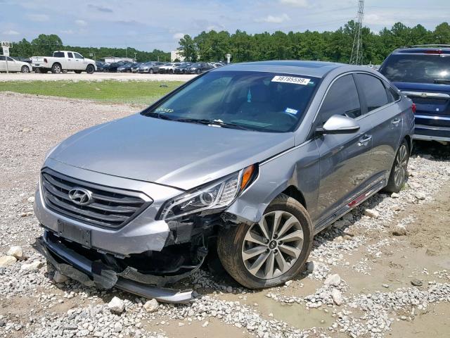 5NPE34AF7HH583690 - 2017 HYUNDAI SONATA SPO SILVER photo 2