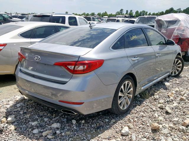 5NPE34AF7HH583690 - 2017 HYUNDAI SONATA SPO SILVER photo 4