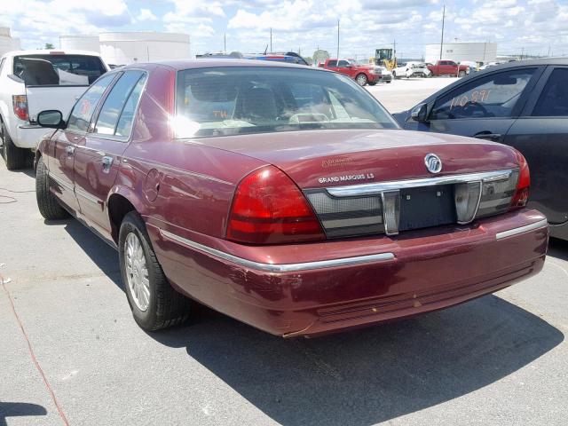 2MEFM75V48X609972 - 2008 MERCURY GRAND MARQ RED photo 3