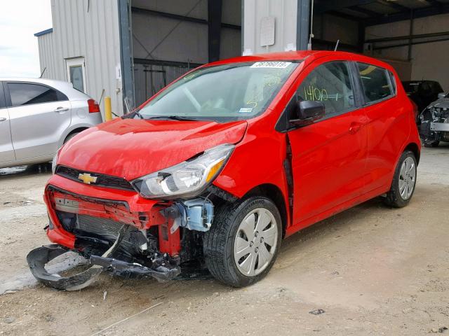 KL8CB6SA3GC565702 - 2016 CHEVROLET SPARK LS RED photo 2