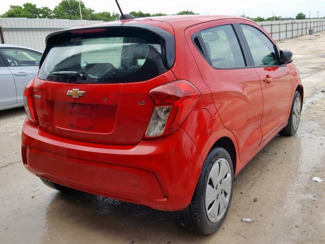 KL8CB6SA3GC565702 - 2016 CHEVROLET SPARK LS RED photo 4