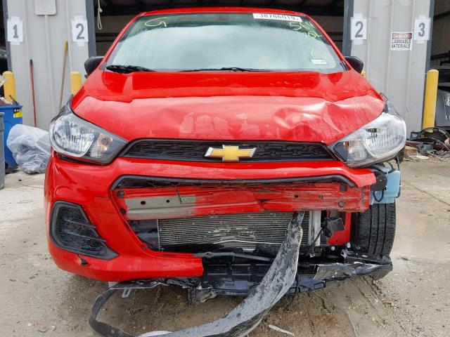 KL8CB6SA3GC565702 - 2016 CHEVROLET SPARK LS RED photo 9