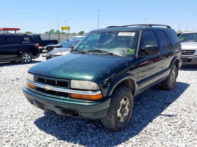 1GNDT13X53K144862 - 2003 CHEVROLET BLAZER GREEN photo 2