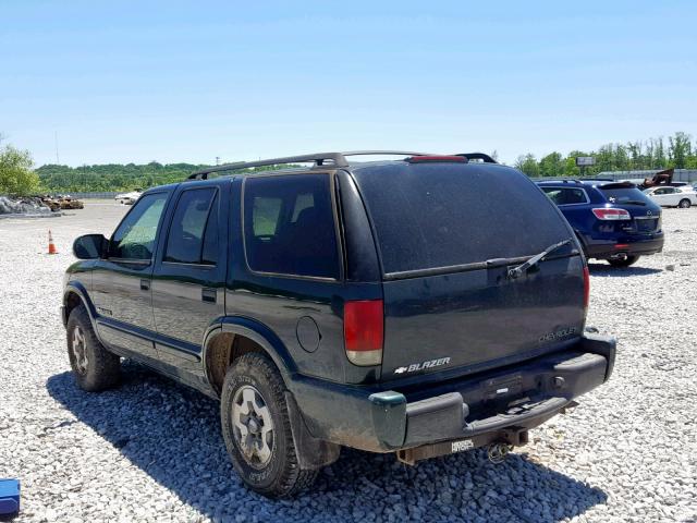 1GNDT13X53K144862 - 2003 CHEVROLET BLAZER GREEN photo 3