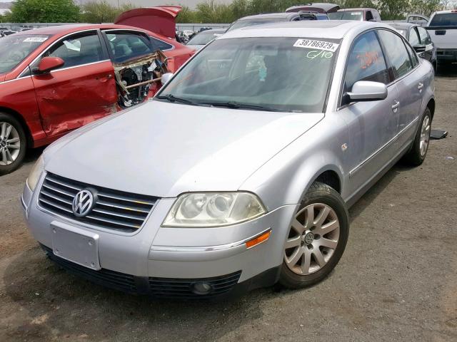 WVWPD63B93P384858 - 2003 VOLKSWAGEN PASSAT GLS SILVER photo 2