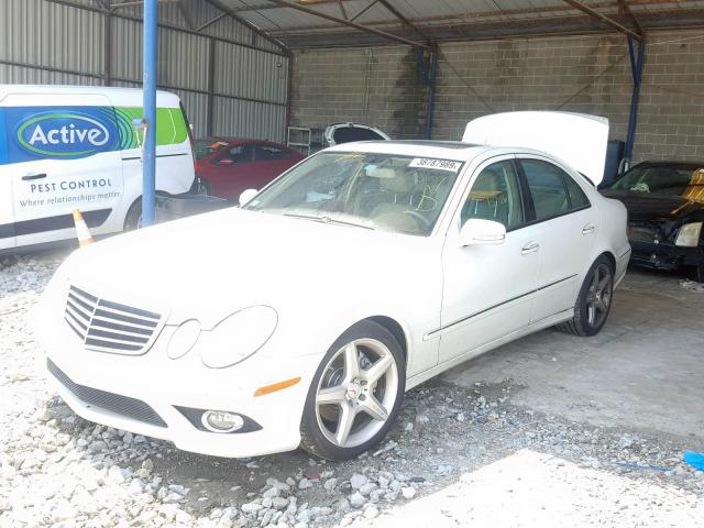 WDBUF56X59B376422 - 2009 MERCEDES-BENZ E 350 WHITE photo 2