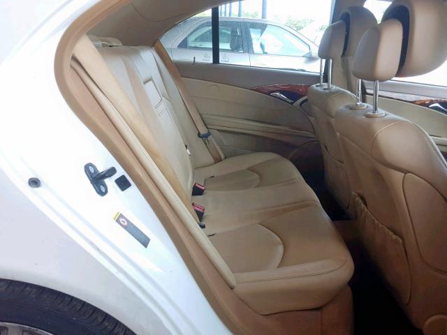 WDBUF56X59B376422 - 2009 MERCEDES-BENZ E 350 WHITE photo 6