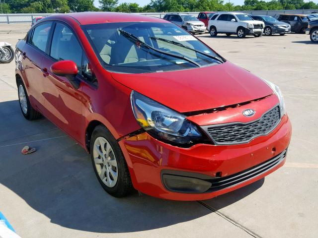 KNADM4A36E6324738 - 2014 KIA RIO LX RED photo 1