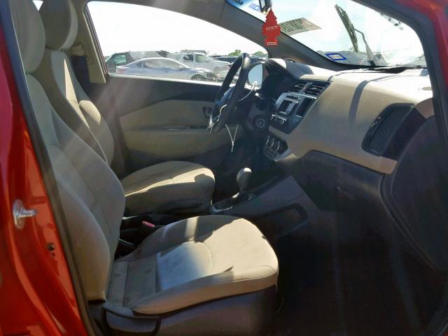 KNADM4A36E6324738 - 2014 KIA RIO LX RED photo 5