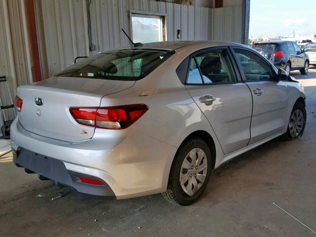 3KPA24AB0KE158449 - 2019 KIA RIO S SILVER photo 4