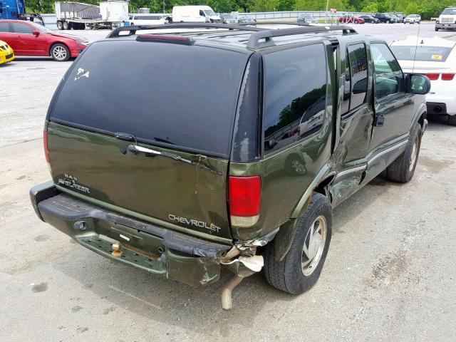 1GNDT13W01K226308 - 2001 CHEVROLET BLAZER GREEN photo 4