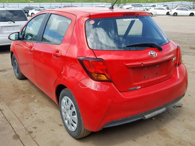 VNKKTUD31FA043221 - 2015 TOYOTA YARIS RED photo 3