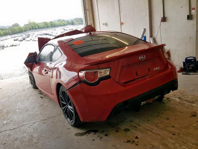 JF1ZNAA16D2724152 - 2013 TOYOTA SCION FR-S RED photo 3