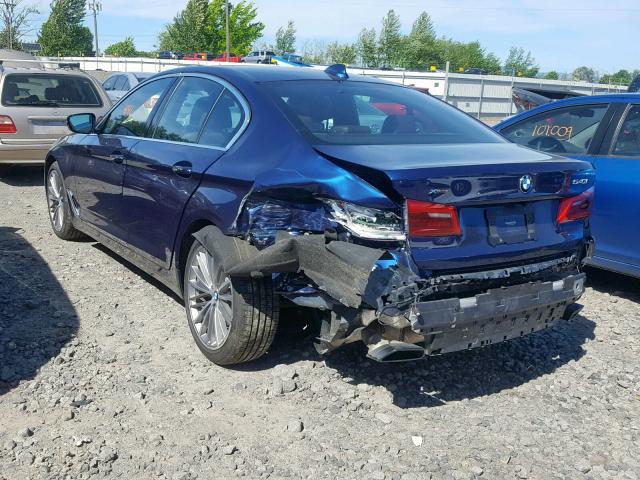 WBAJE7C59JWC55007 - 2018 BMW 540 XI BLUE photo 3