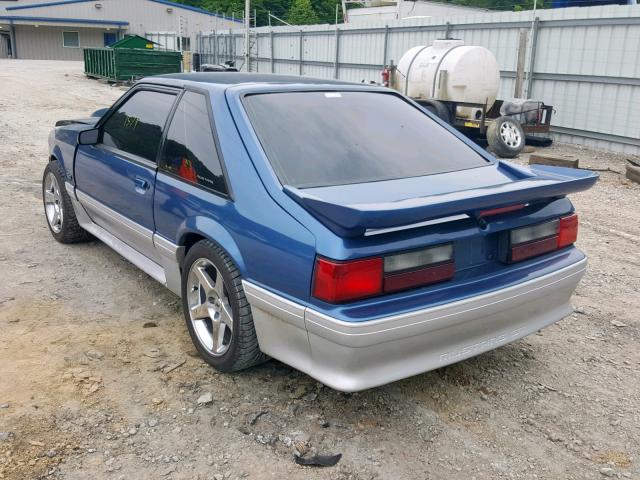 1FABP42E7KF233349 - 1989 FORD MUSTANG GT BLUE photo 3