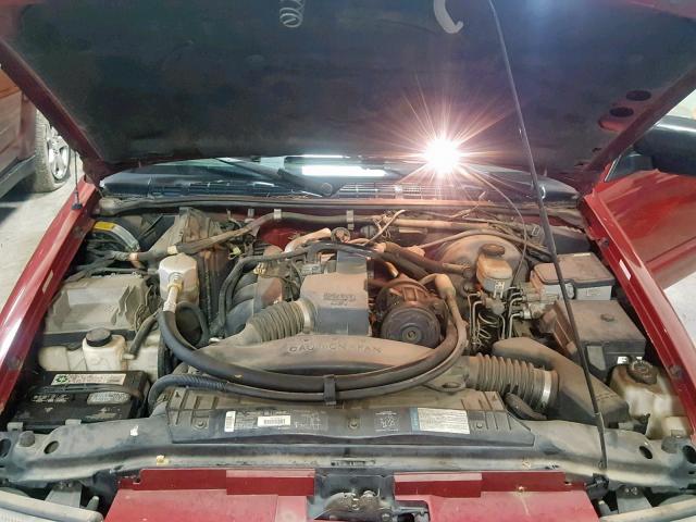 1GTCS1941W8537389 - 1998 GMC SONOMA BURGUNDY photo 7