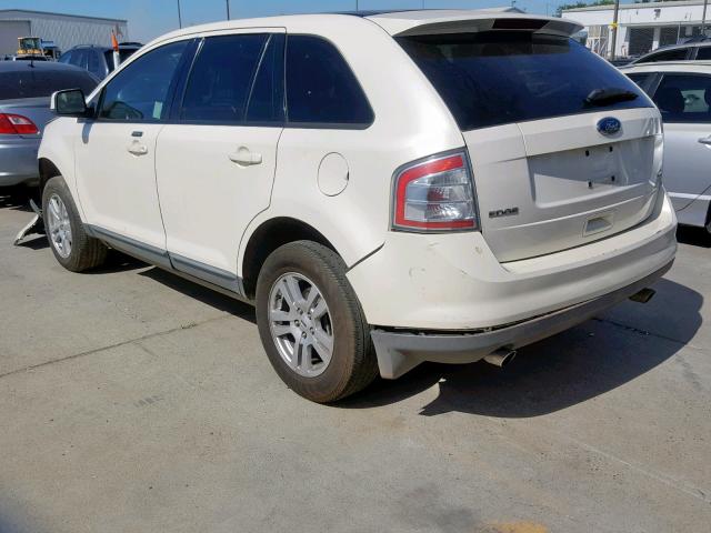 2FMDK38C78BA97358 - 2008 FORD EDGE SEL WHITE photo 3