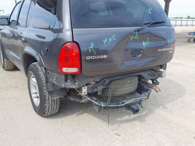 1D4HR48ZX3F580378 - 2003 DODGE DURANGO SL GRAY photo 9